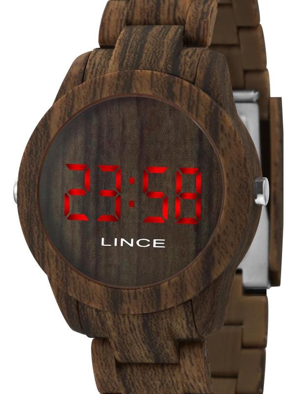 Relógio Unissex Lince Digital Madeira Mdp4615P Vxnx - Relógio